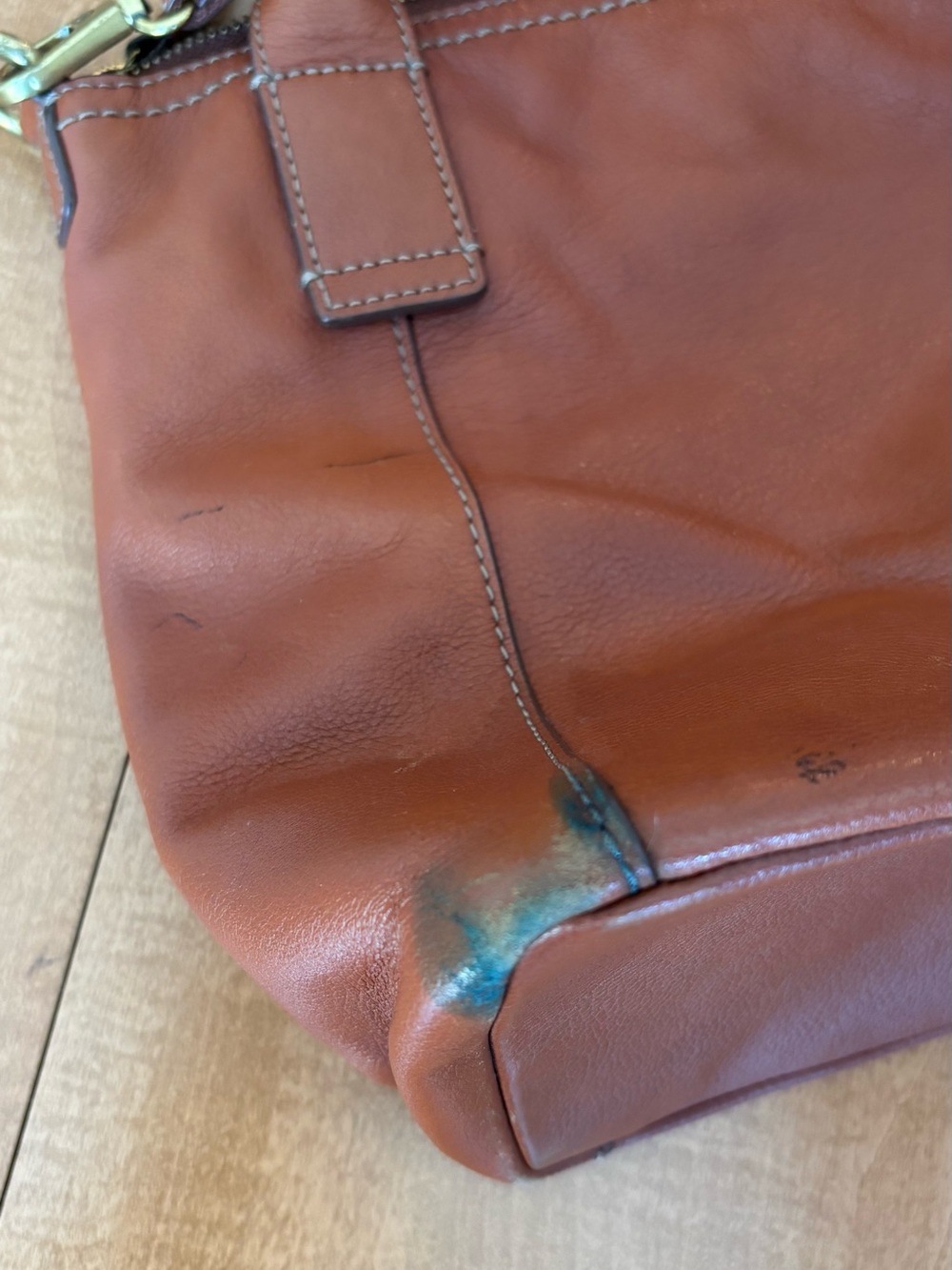 Fossil Brown Leather Crossbody Tote - Classic Women's Bag - Picture 8 of 11